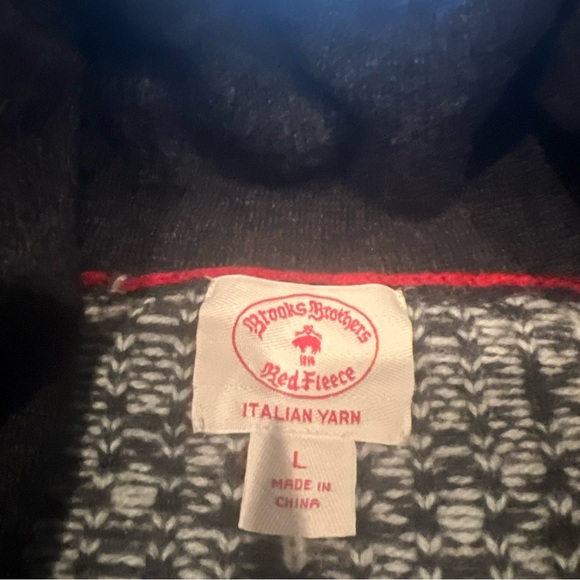 Brooks Brothers Italian Yarn Cardigan Sweater Sz L - Picture 5 of 6